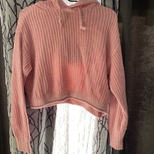 Medium Pink cropped hoodie